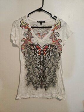 Y2K Grunge Brad Butter Butterfly Tshirt Size L